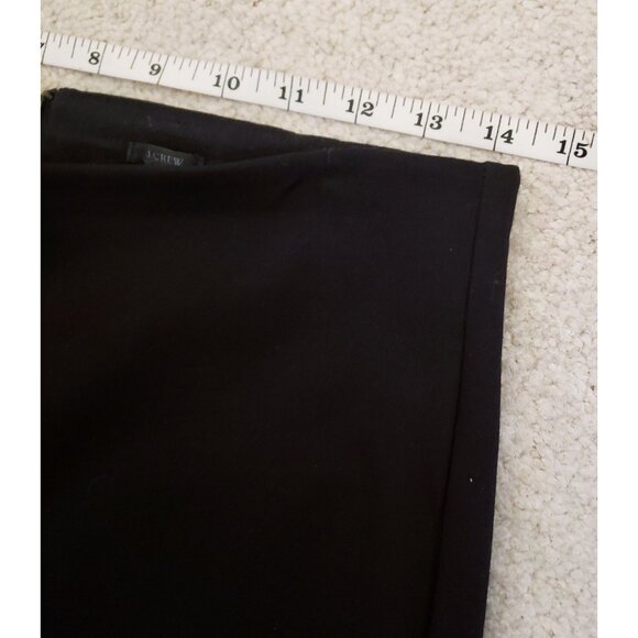 J. Crew Black Viscose Blend Leggings with Genuine Leather Trim Size 6 EUC - Picture 8 of 10